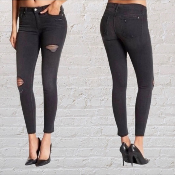 Joe's Jeans Skinny Ankle Distressed Jeans Jael Wash Black Gray TGDJ3L5968 26 - Picture 15 of 15